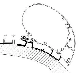 Thule kiinnityssarja Carthago Chic 3,5 m -2014 - Kattomarkiisien kiinnityssarjat - 8944 - 1