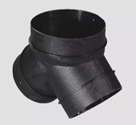 Truma Y-kappale 80 - 65/72 mm, musta - Ilmakeskuslämmityksen asennustarvikkeet - 14434 - 1