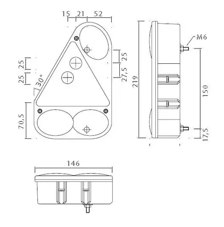 Aspöck Earpoint 3 vasen 12v Aspöck yhdistelmätakavalo vasen - Aspöck - 10995 - 2