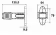 Sivuvalo puna/valkoinen led vas 12-24v - Aspöck - 25905 - 2