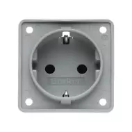 Berker pistorasia upotettava 230V, harmaa - Sähkörasiat, pistokkeet - 655 - 1