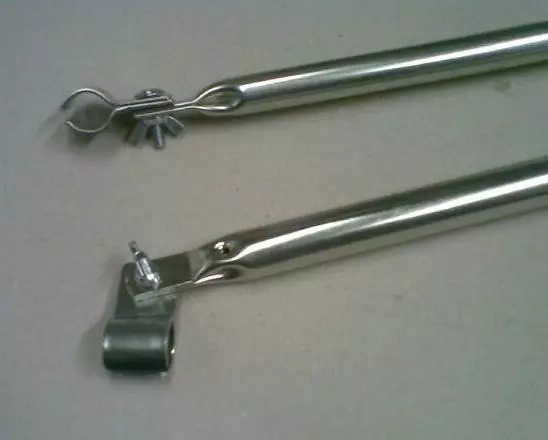 DWT vaakatanko 25x1 mm, teräs, 115-200 cm veranta/kattoputki, koura/koura - Telttojen lisäputket ja sarjat - 1365 - 1