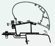 Thule kiinnityssarja Master/Movano 2011- kattomarkiisiin, 2x 11.50cm + 2x 2.70cm - Kattomarkiisien kiinnityssarjat - 1105 - 1