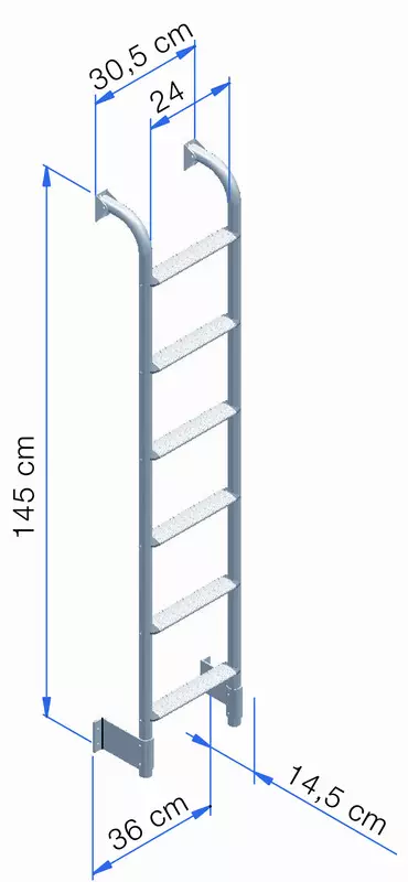 Thule tikkaat, 6 askelmaa - Kattokaiteet, tikkaat ja varusteet - 1635 - 1