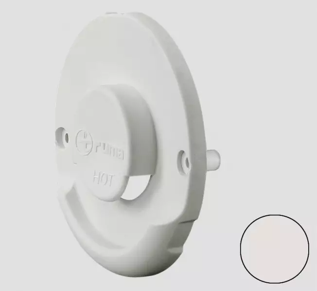 Truma seinäläpiviennin ulko-osa valkoinen ZR 80, bianco - Combi-lämmittimien varaosat - 14195 - 1