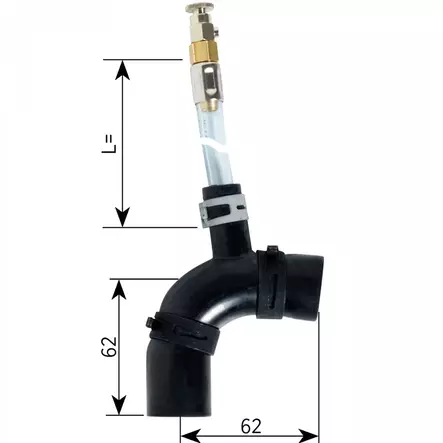 Alde kumikulma 22 mm, ilmausruuvilla, kiristimet - Nestekeskuslämmitysjärjestelmän osat - 18616 - 2