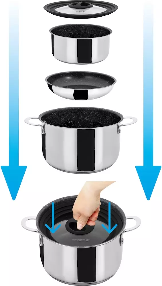 Brunner kattilasarja Academy Vacum 5+1 Ø 22 - Ruoan valmistus ja säilytys - 23266 - 1