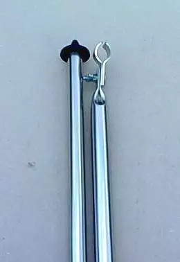 DWT pystytanko 22x1 mm, teräs 115-200 cm Tassu/koura - Telttojen lisäputket ja sarjat - 1356 - 1