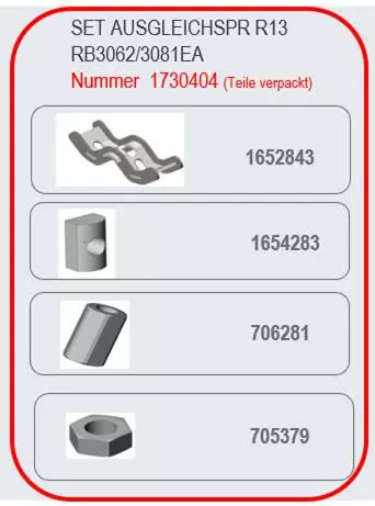 Jarruvaijerien tasaussarja, 1-akselinen 3062/3081 - AL-KO - 7526 - 1