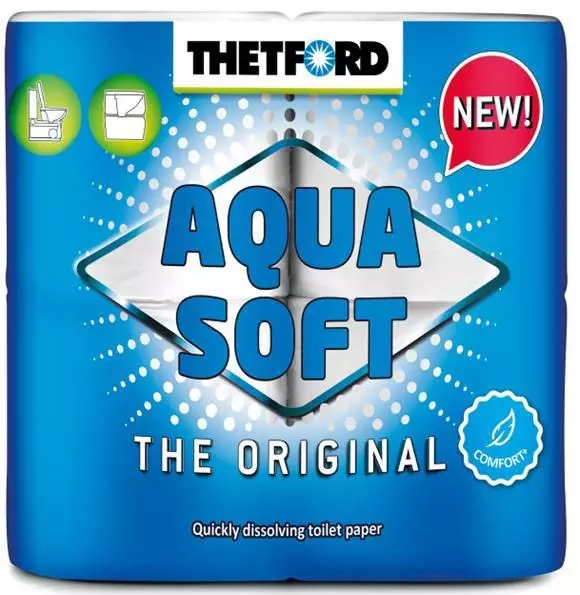 Thetford WC-paperi Aqua Soft, 4 rl - Kemikaalit ja hoitoaineet thetford - 11886 - 1