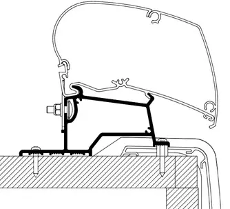 Thule kiinnityssarja Rapido Serie Compact 3,5 m - Kattomarkiisien kiinnityssarjat - 16926 - 1