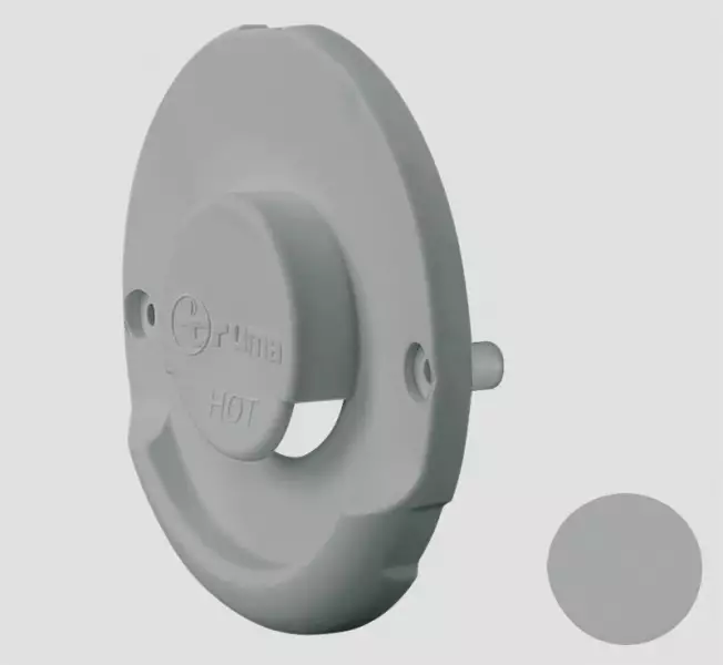 Truma seinäläpiviennin ulko-osa vaaleanharmaa ZR 80 - Combi-lämmittimien varaosat - 14196 - 1