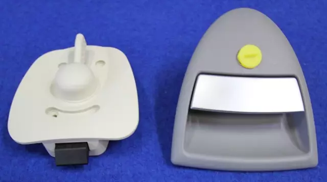 Ulko-oven lukko oikea, RAL 7073, HSC FF2 ilman lukkopesää - Ovien ja luukkujen osat - 3466 - 1