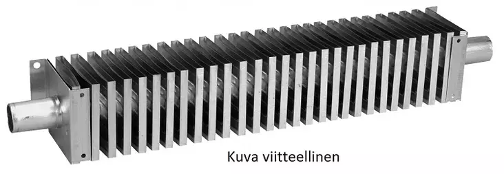 Alde ripapatteri 1900 mm, putki 22 mm teho 440 W/m, 60x60 mm, kiinnikkeet - Nestekeskuslämmitysjärjestelmän osat - 15197 - 1