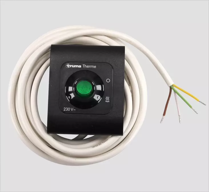 Truma ohjauspaneeli Therme 05/2002-, musta, johto 8 m - ILMALÄMMITYS - 14517 - 1
