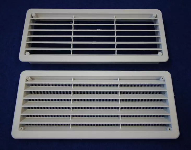 Tuuletusritilä valkoinen mitat: 27x12cm - KALUSTEIDEN TARVIKKEET - 5647 - 1