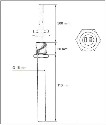Lämpövastus vesisäiliöön 12 V/30 W - MUUT VESIJÄRJESTELMÄN OSAT - 438 - 2