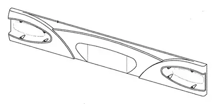 Takavalopaneeli 2479 mm valkoinen 250 cm leveään vaunuun 2001-2006 - HOBBY VARAOSAT - 6158 - 1