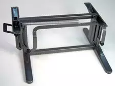 Laskeutuva pöydänjalka, kork. 655/300mm pituus 750mm, antrasiitinharmaa RAL 7016 - PÖYDÄNJALAT JA TARVIKKEET - 1498 - 1