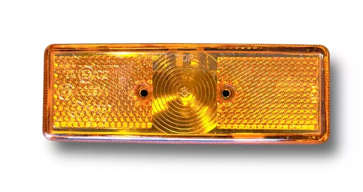 Sivuvalo Radex keltainen. Lasikantapolttimolla - Hella/talmu/muut - 24058 - 1