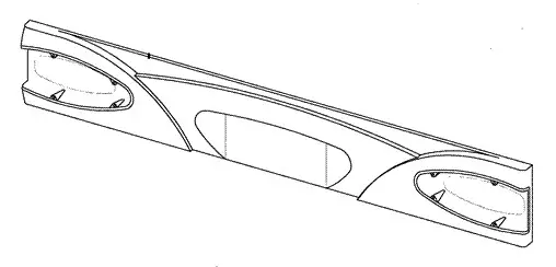 Takavalopaneeli 2184mm valkoinen 220cm leveään vaunuun 2001-2006 - HOBBY VARAOSAT - 6148 - 1
