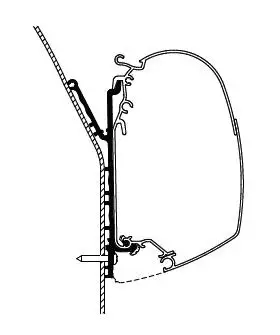 Thule kiinnityssarja Knaus Deseo 2019-, 3,50 m - Seinämarkiisien kiinnityssarjat - 12078 - 1