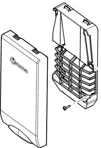 Truma seinäläpiviennin ritilä ja suoja S 2200 - S-lämmittimien varaosat - 13838 - 1