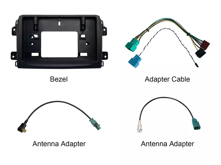 Dynavin-asennuskehys adapterikaapelilla DVN-APTDC8 Fiat Ducato 2021-> - Navi, peruutuskamerat - 25649 - 1