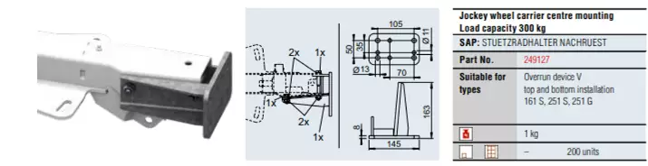 Kiinnikerauta 1,6s, 251s, 251g AL-KO vetopäähän - AL-KO - 25079 - 1