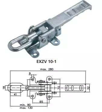 Lavalukko EXZV 10-1 Thule max 280mm - Hevostrailerit/Saranat/Lavalukot/Kaasujo - 12369 - 1