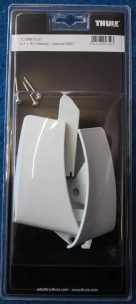 Thule etupalkin päätypari 5003, valkoinen - Markiisien varaosat Thule - 1159 - 2