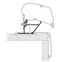 Thule kiinnityssarja Rapido Serie Compact 4,0 m - Kattomarkiisien kiinnityssarjat - 13229 - 1